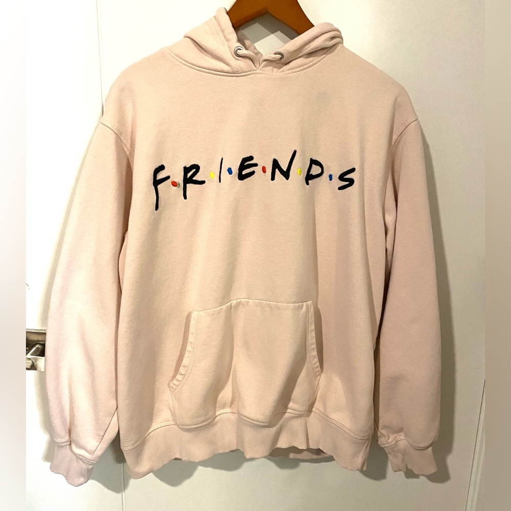 💰5/$25/Pale Pink Friends Hoodie H&M Large